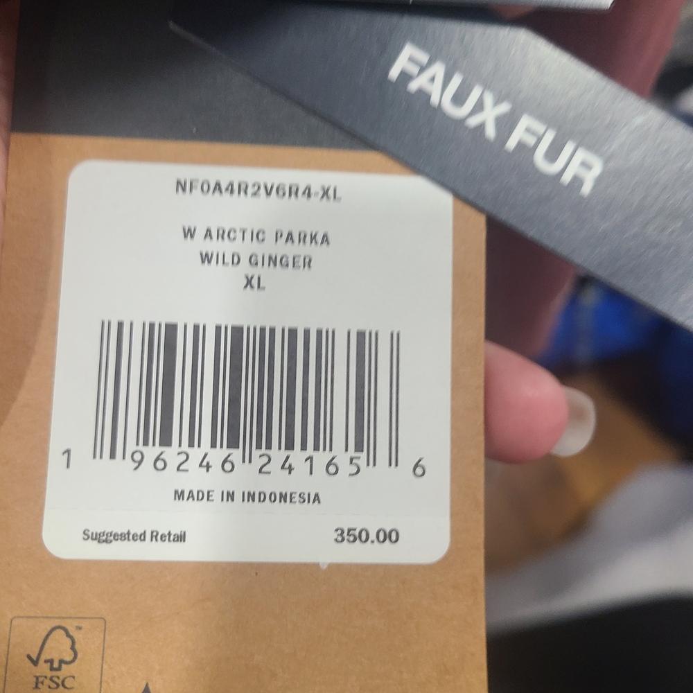 The North Face Womens Arctic Parka 550 Mauve XL - Picture 8 of 8